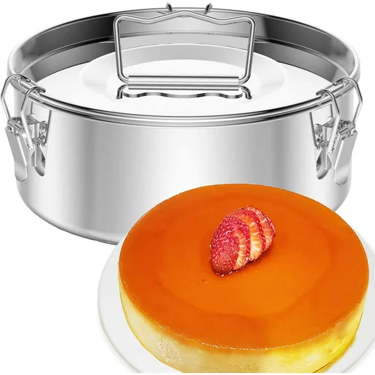 Ihvewuo 7.5inch Flan Mold for Fast Pot 6QT to 8QT 304 Stainless Steel Flan Pan Mold with Lid Hand... | Walmart (US)