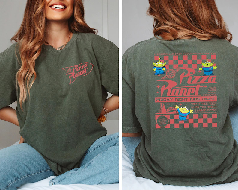 Pizza Planet Toy Story Comfort Colors Shirt, Disney Aliens Sweatshirt, Pizza Planet Tee, Toy Stor... | Etsy (US)