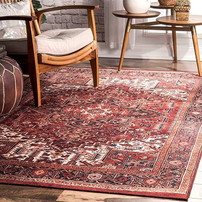 nuLOOM Shantelle Transitional Area Rug, 6' x 9', Brick | Amazon (US)