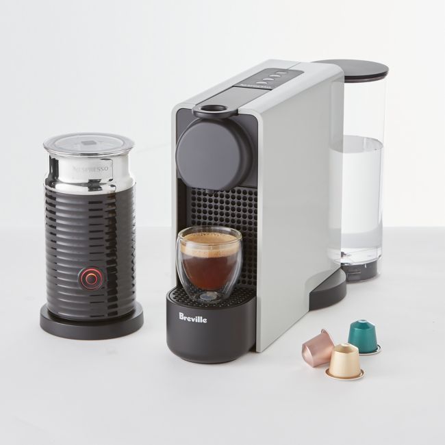 Nespresso Â® by Breville Â® White Essenza Plus Bundle | Crate & Barrel