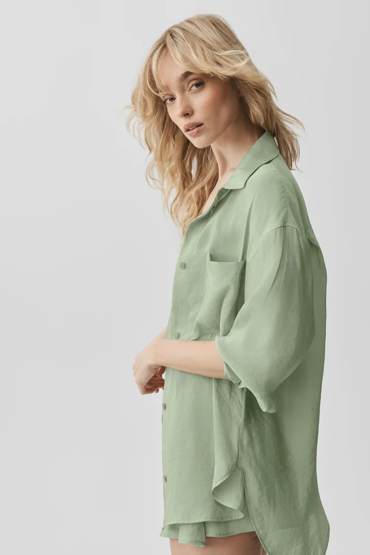 Semi-Sheer Golden Hour Button Down Long Sleeve | Alo Yoga