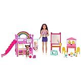 Barbie Skipper First Jobs Daycare Playset, 3 Dolls, Furniture & 15+ Accessories, Includes Bunkbeds & | Amazon (US)