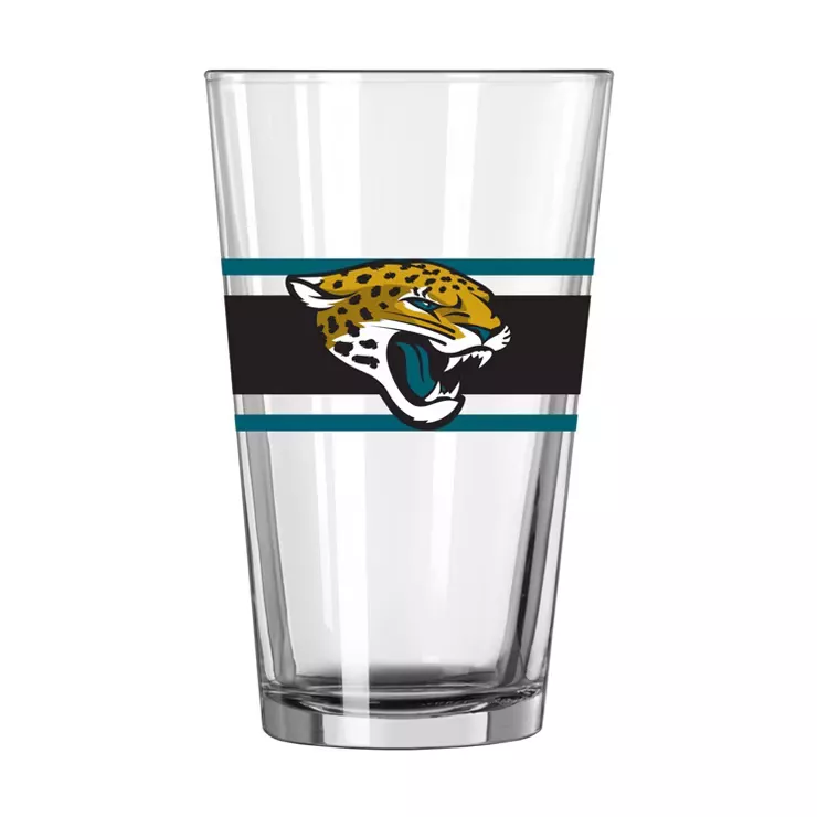 NFL Jacksonville Jaguars 14oz Rocks Glass Set with Silicone Grip - 2pc