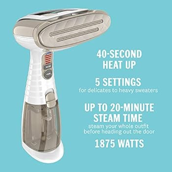 Conair Turbo Extreme Steam Hand Held Fabric Steamer, White/Champagne, One Size | Amazon (US)