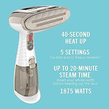 Conair Turbo Extreme Steam Hand Held Fabric Steamer, White/Champagne, One Size | Amazon (US)
