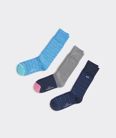 Permit Icon 3-Pack Socks | vineyard vines