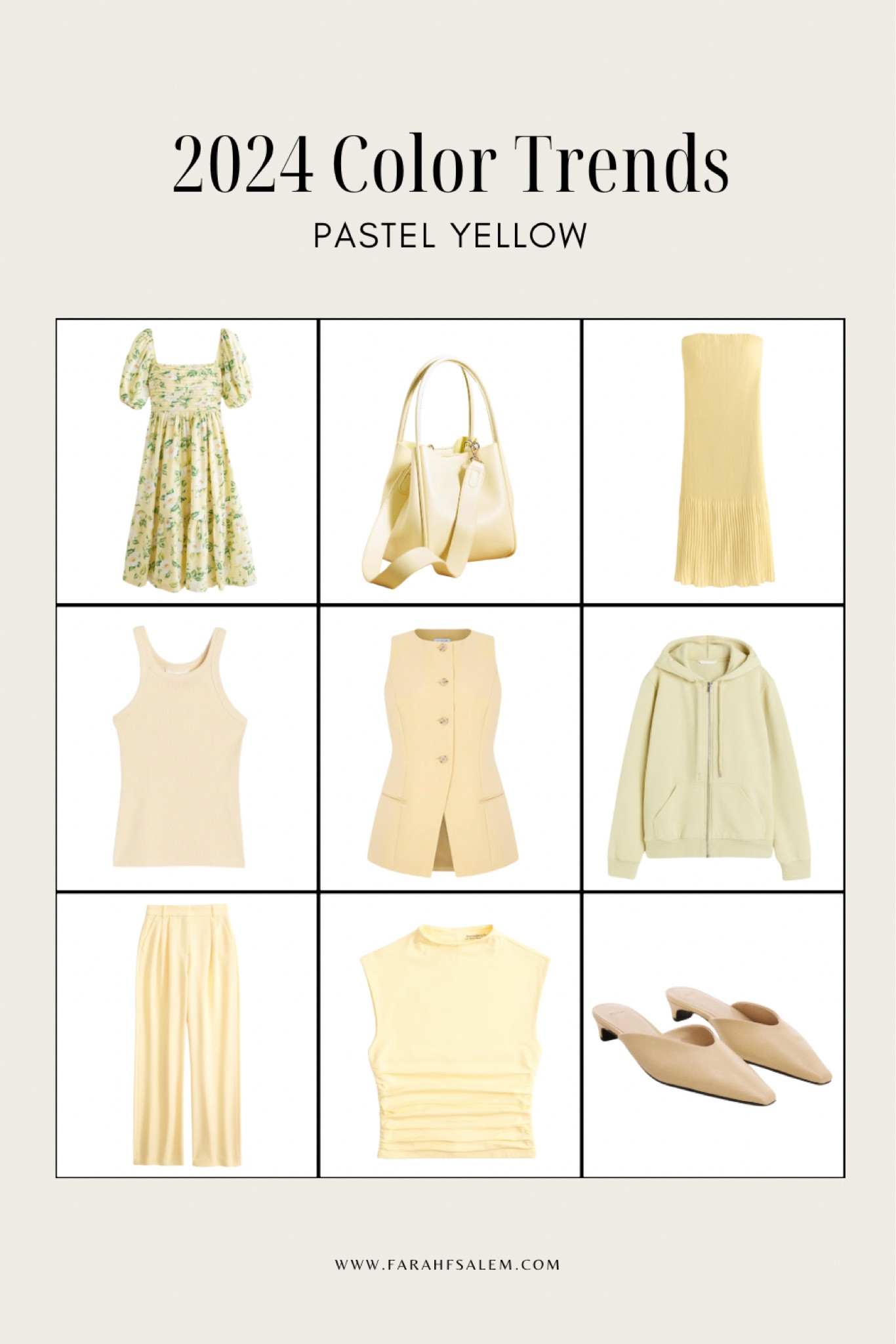 Spring summer 2024 color trends💛 Pale Yellow - pastels

#LTKstyletip