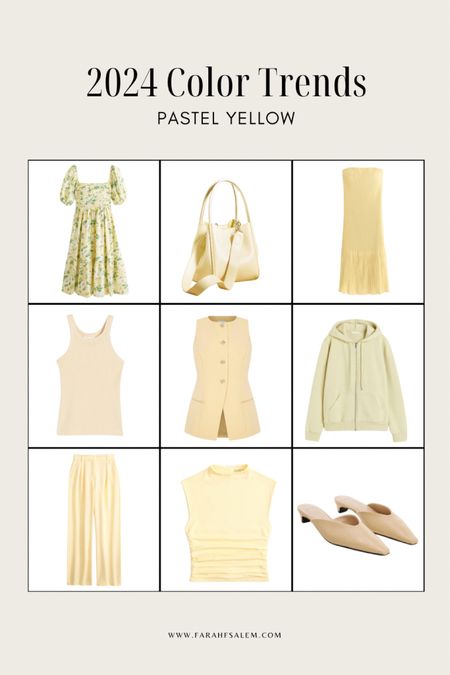 Spring summer 2024 color trends💛 Pale Yellow - pastels

#LTKstyletip