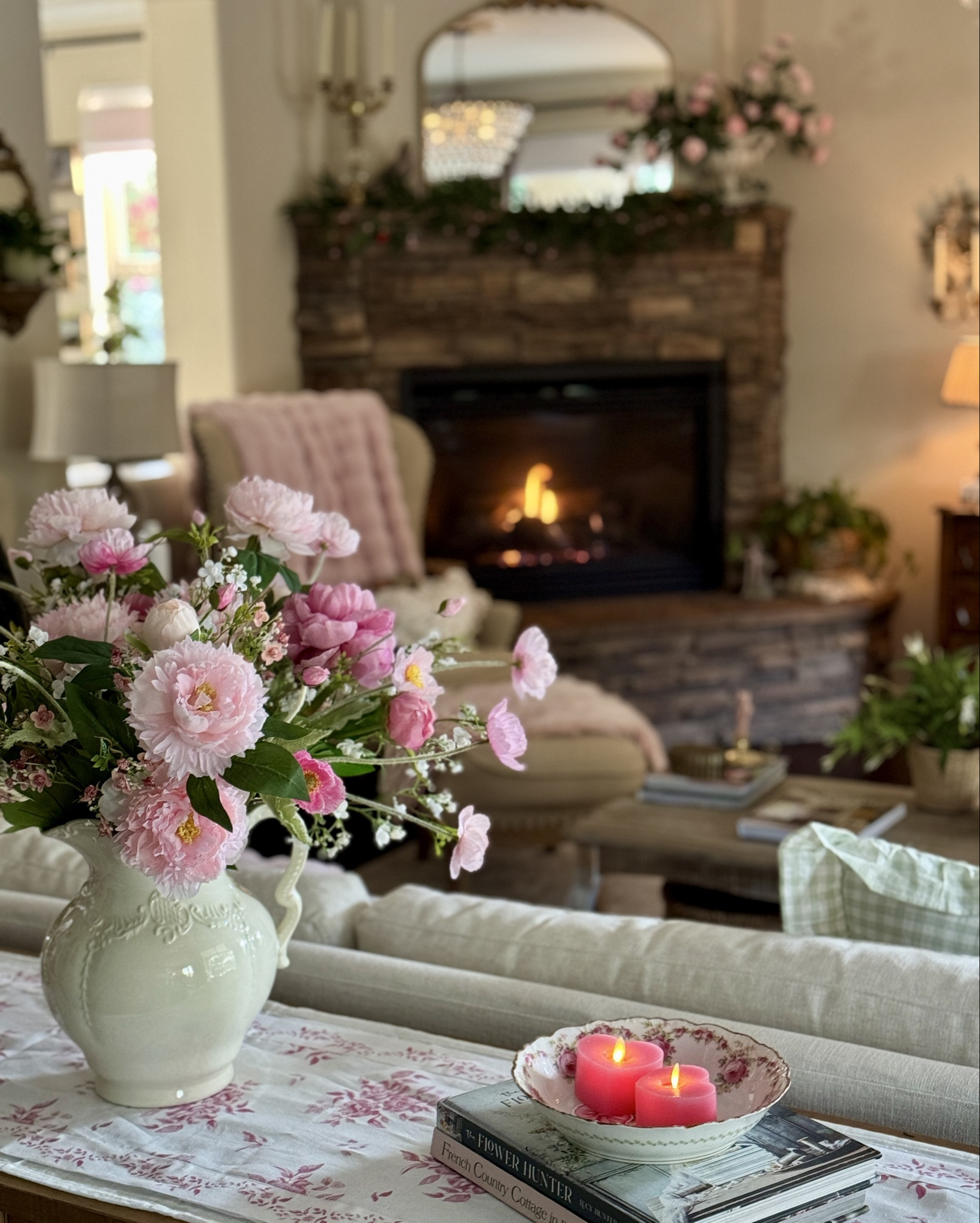 More cottage pink vibes 💕

Luminara discount code (mini heart candles) use code:  JOYFULDECOR10 for 10% off

Modern cottage decor, pink decor, pink faux flowers, cozy home decor, cottage flowers 

#LTKHome #LTKFindsUnder50
