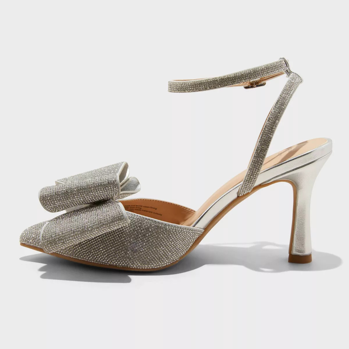 Women's Julia Rhinestone Bow Heels with Memory Foam Insole - A New Day™ | Target