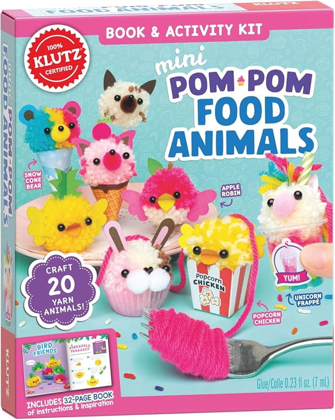 Klutz Mini Pom-Pom Food Animals Craft Kit | Amazon (US)