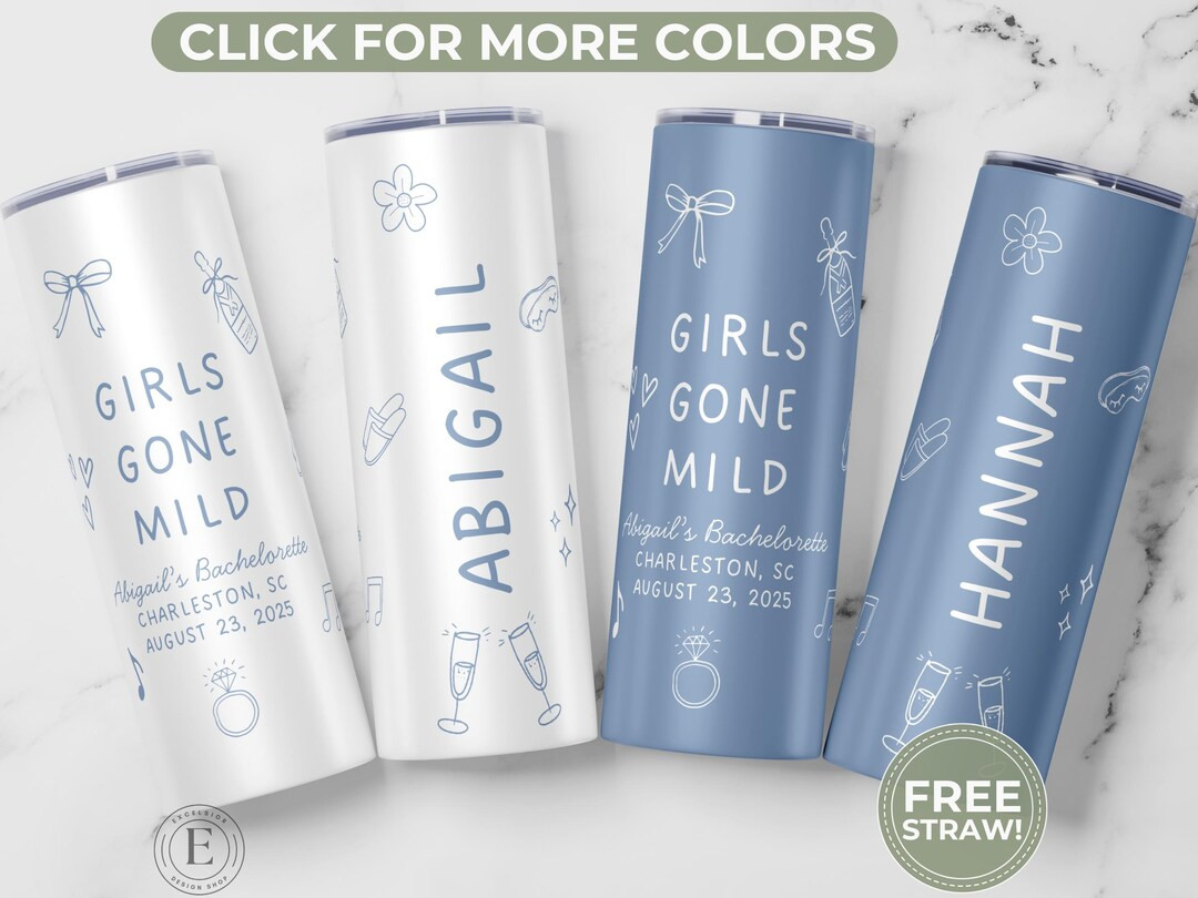 Custom Girls Gone Mild Bachelorette Tumbler Personalized Girls Gone Mild Bach Tumbler for Bach Br... | Etsy (US)