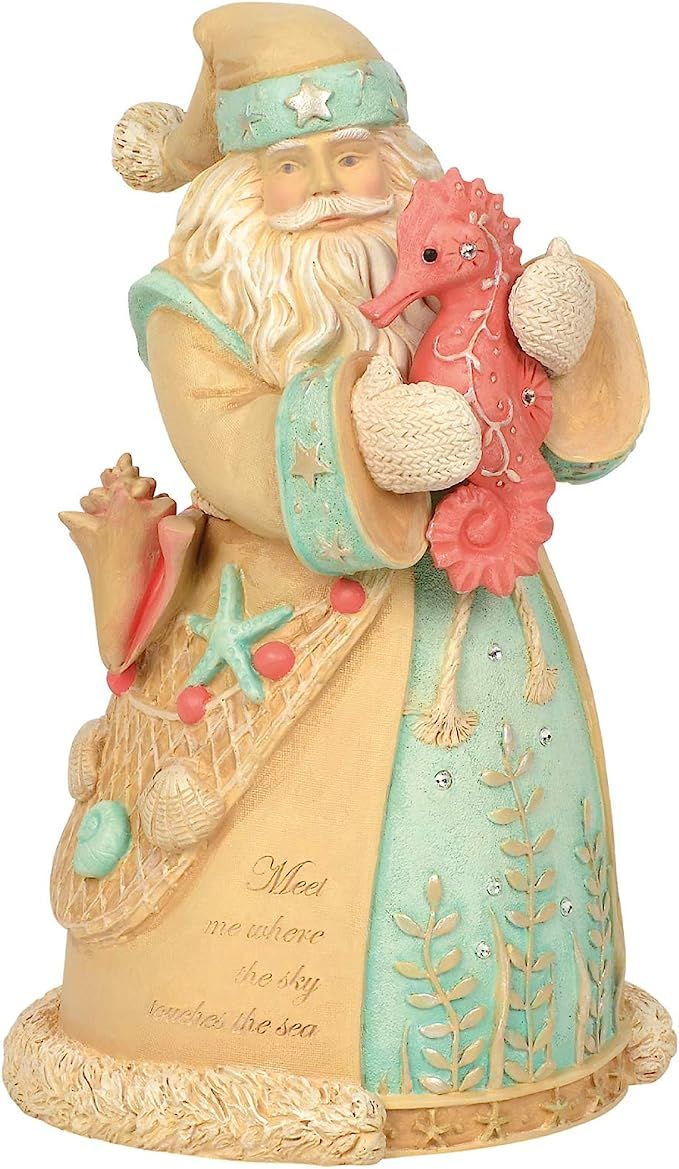 Enesco 6003890 Heart of Christmas Coastal Santa and Seahorse Figurine, 8 Inch, Multicolor | Amazon (US)