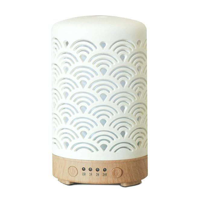 HOMNAS Essential Oil Diffuser, 100ML Upgraded Ceramic Diffusers for Essential Oils, Aromatherapy ... | Amazon (US)