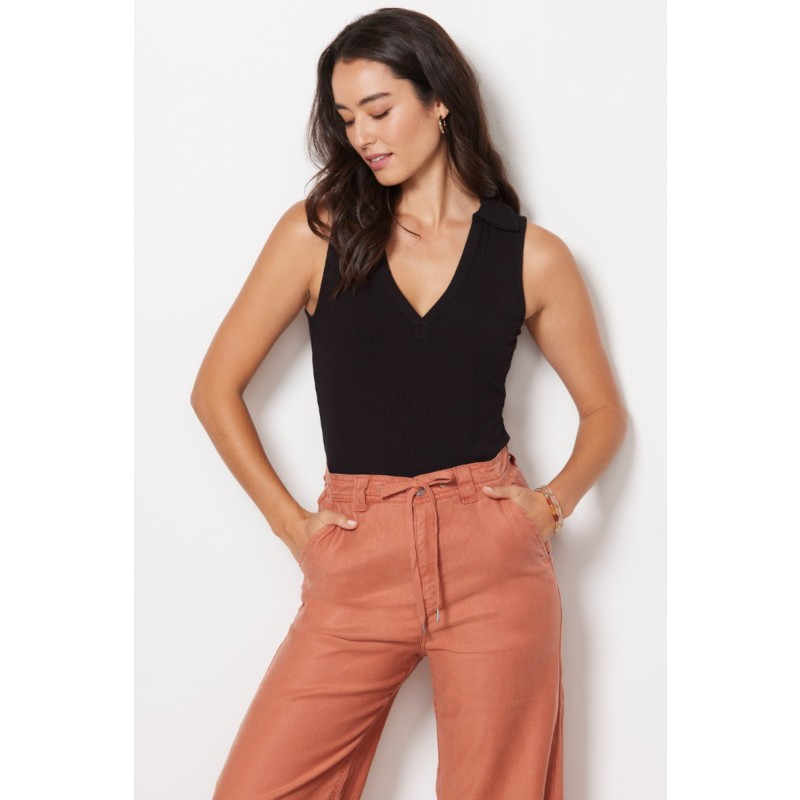 EVEREVE Hailey Polo Rib Tank | EVEREVE | Evereve