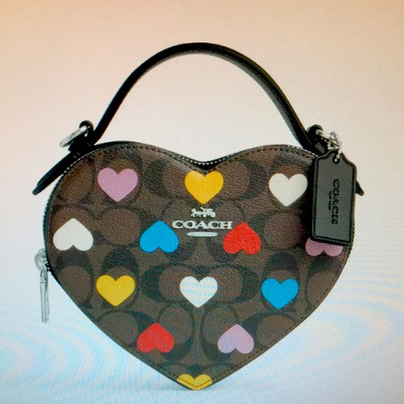 Multi Heart Crossbody Signature Canvas with Heart Print  BNWT | Poshmark
