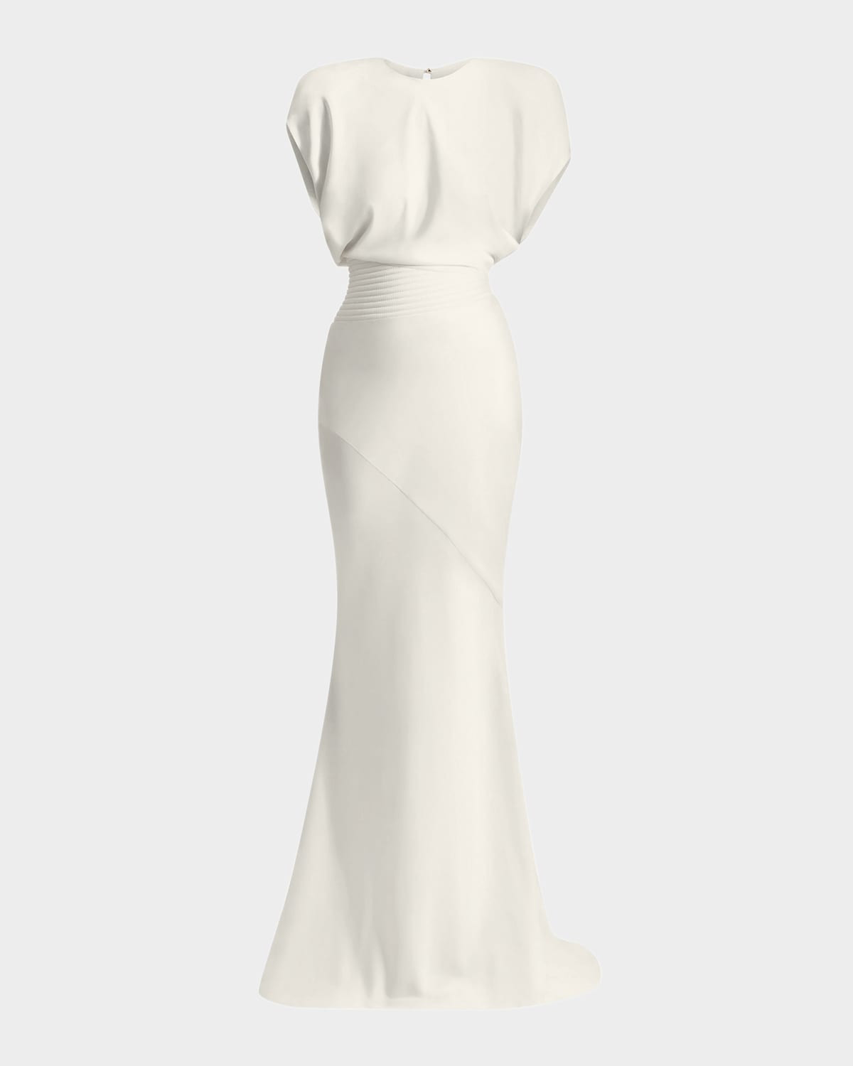Bond Draped Stretch Satin Mermaid Gown | Neiman Marcus