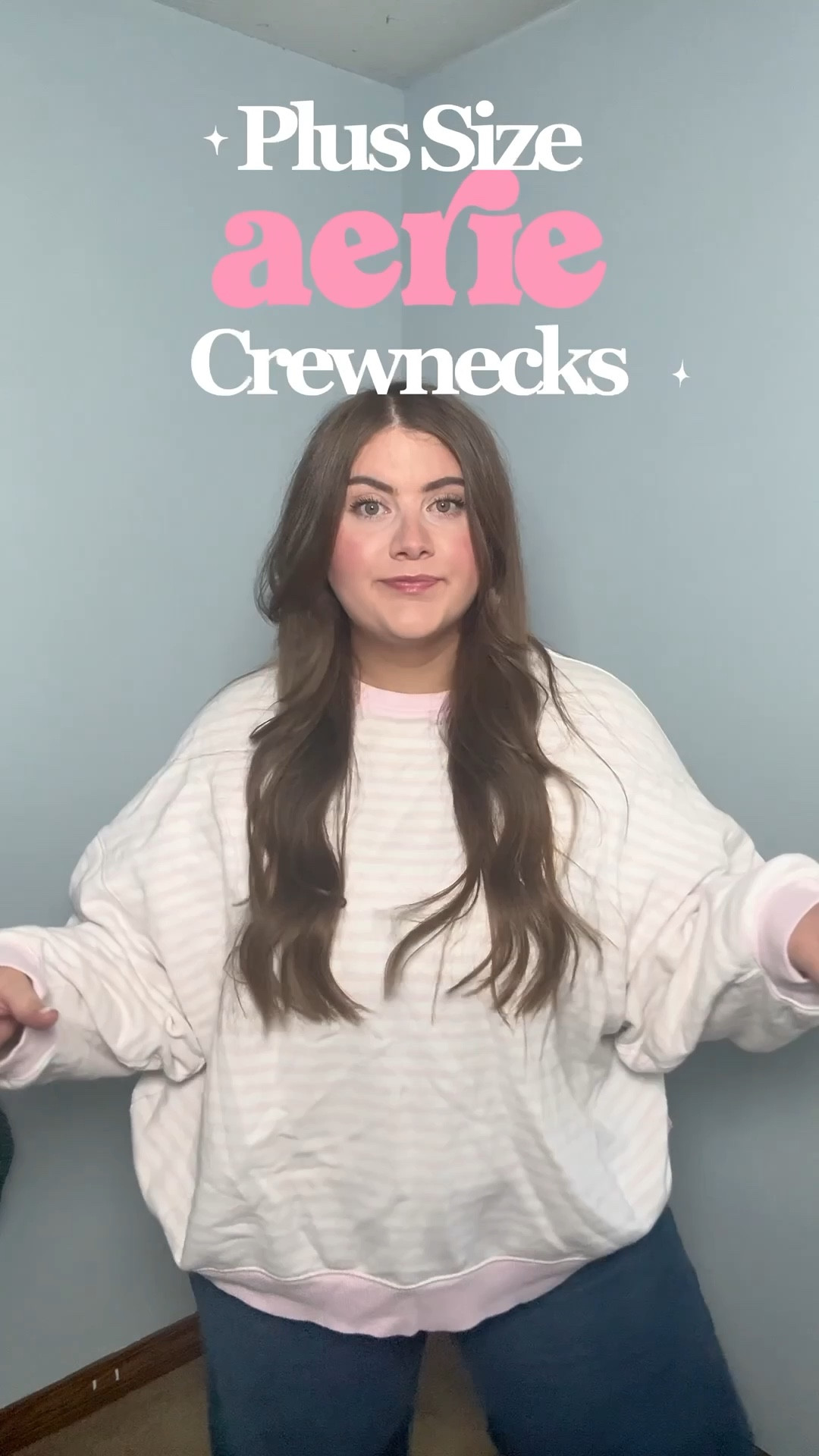 Aerie has so many great crews and I’m buying them every season! 🩵💜🩷💙 I typically wear size XXL, but also love the XL for a more fitted look! 🩷

#LTKPlusSize #LTKootd #LTKSaleAlert