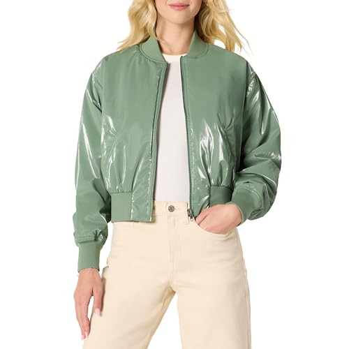 Amazon Essentials Women's Relaxed-Fit Denim Bomber Jacket | Amazon (US)