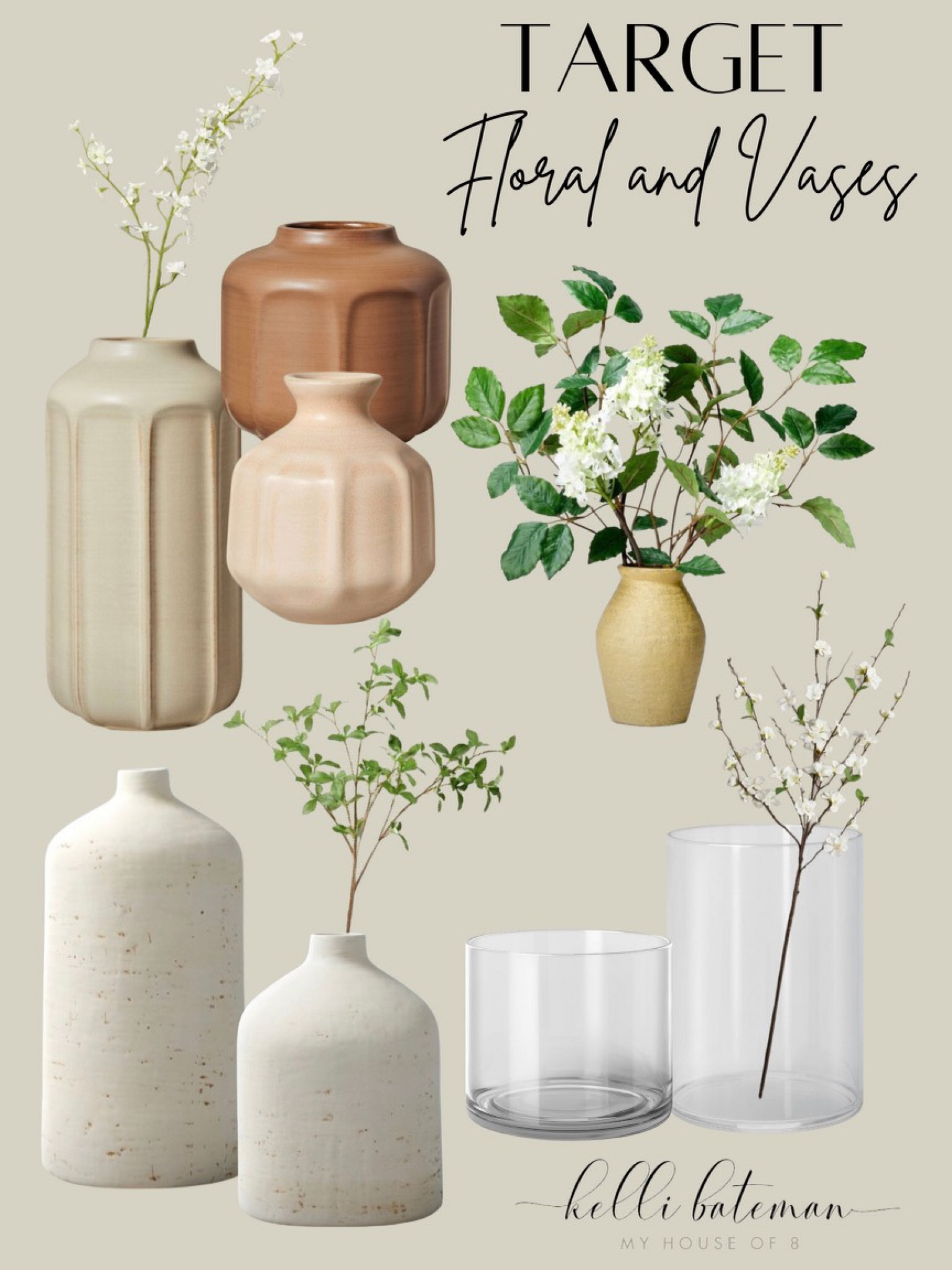 Target vases, pots and faux flowers. 

#LTKSeasonal #LTKunder50 #LTKhome