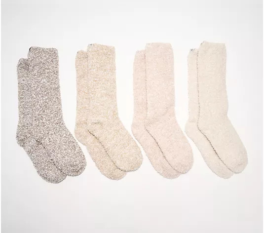 Barefoot Dreams Set of 4 CozyChic Heathered Socks | QVC