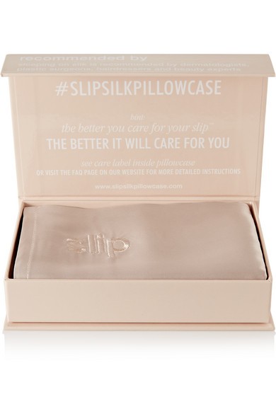 Slip - Embroidered Silk Queen Pillowcase - Beige | NET-A-PORTER (US)