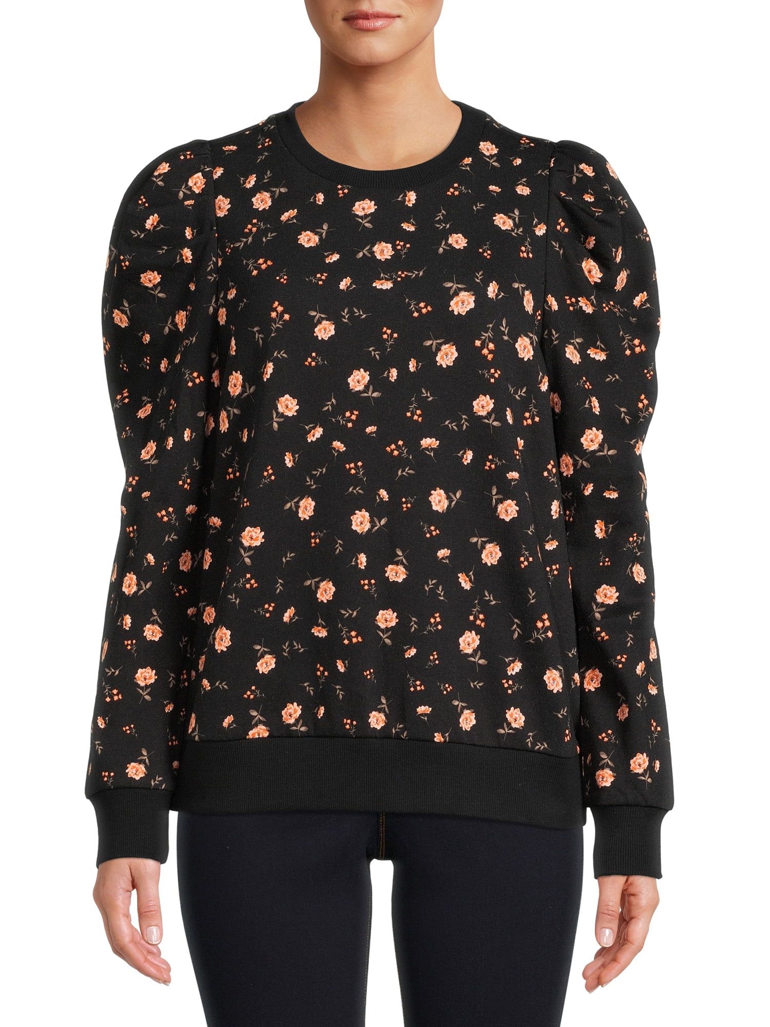The Get Women's Puff Sleeve Sweatshirt | Walmart (US)