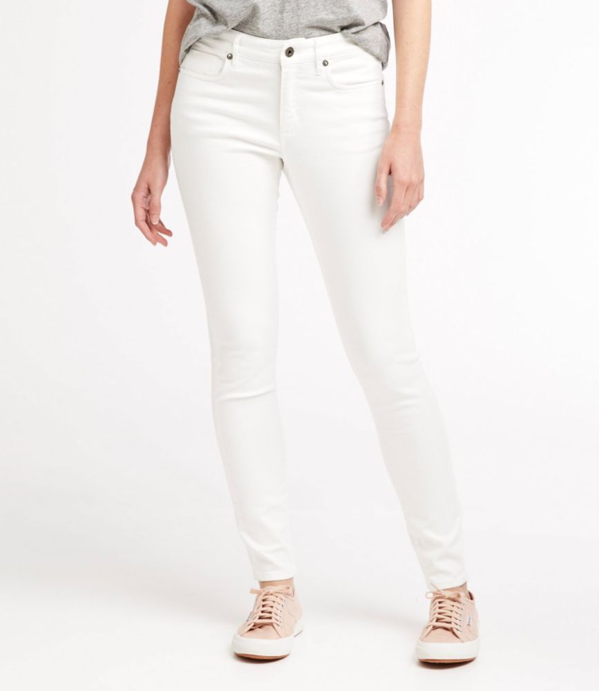 Women's Signature Premium Skinny Jeans White 12, Denim L.L.Bean | L.L. Bean
