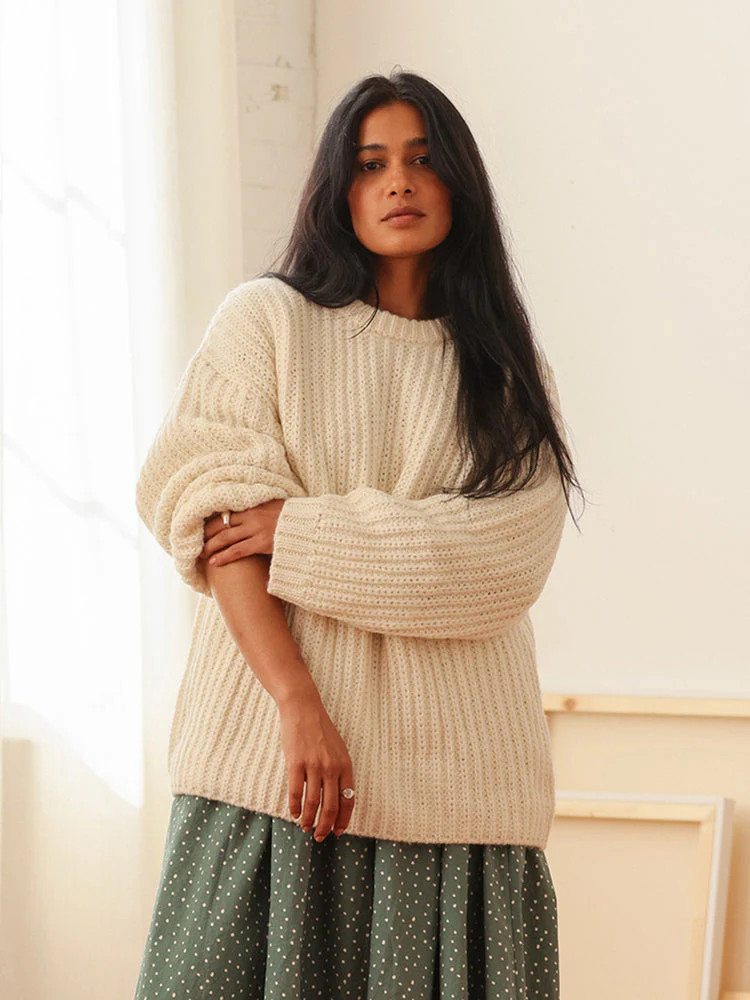 Cosimo Crewneck Sweater Cream | Tradlands