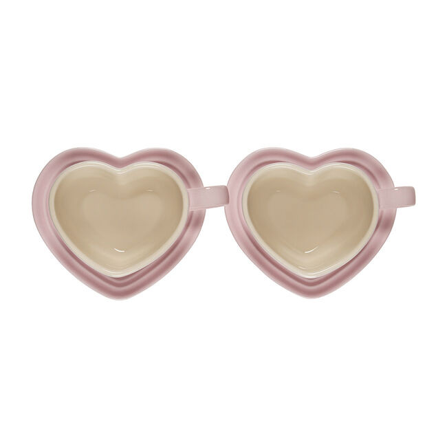 Heart 2-Piece Mugs with Saucers Set | Le Creuset