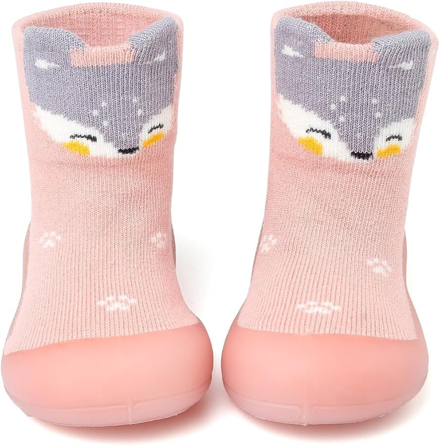 Baby Sock Shoes Toddler Cartoon Soft Rubber Sole Non Slip Indoor Floor Slipper for Infant Boys Gi... | Amazon (US)