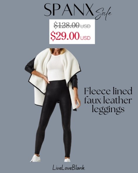Spanx faux leather leggings only $29!!
Have and wear these often, especially in the cold!

#LTKSaleAlert #LTKFindsUnder50 #LTKSeasonal