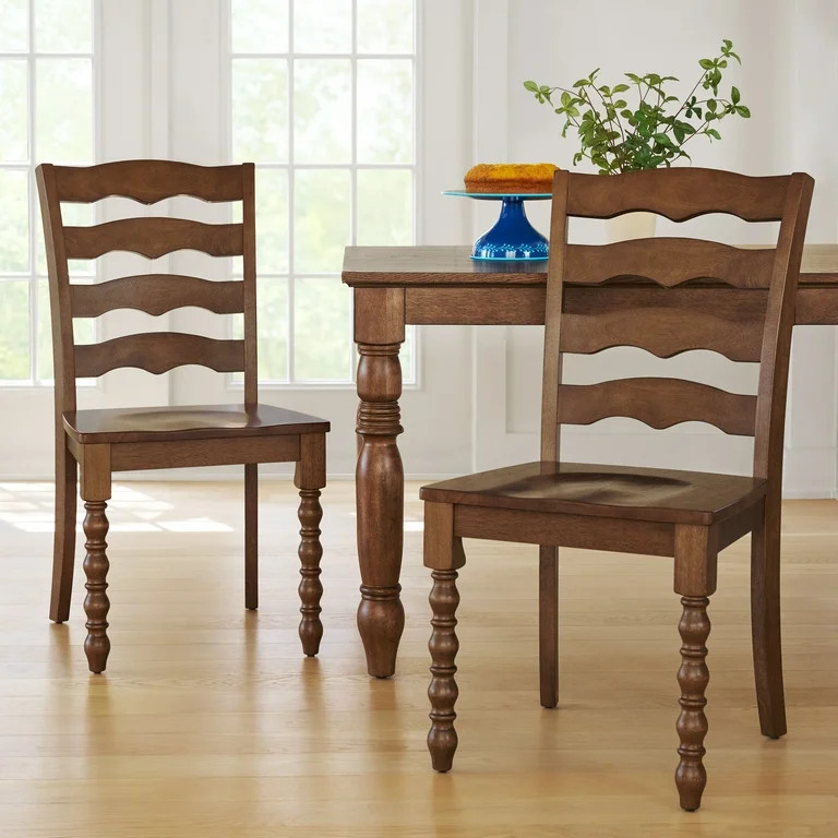 Pioneer Woman Harper Solid Wood Dining Chairs, 2 Pack, Homestead Brown | Walmart (US)