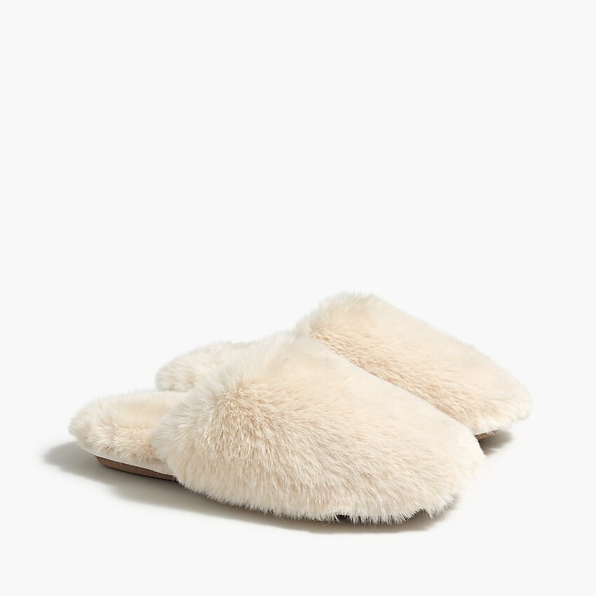 Fuzzy Scuff Slippers | J.Crew Factory