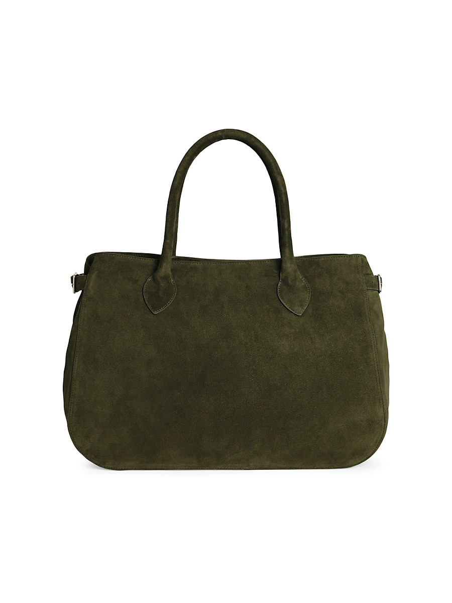 Women's Patrizia Oversized Suede Tote Bag - Olive Green | Saks Fifth Avenue