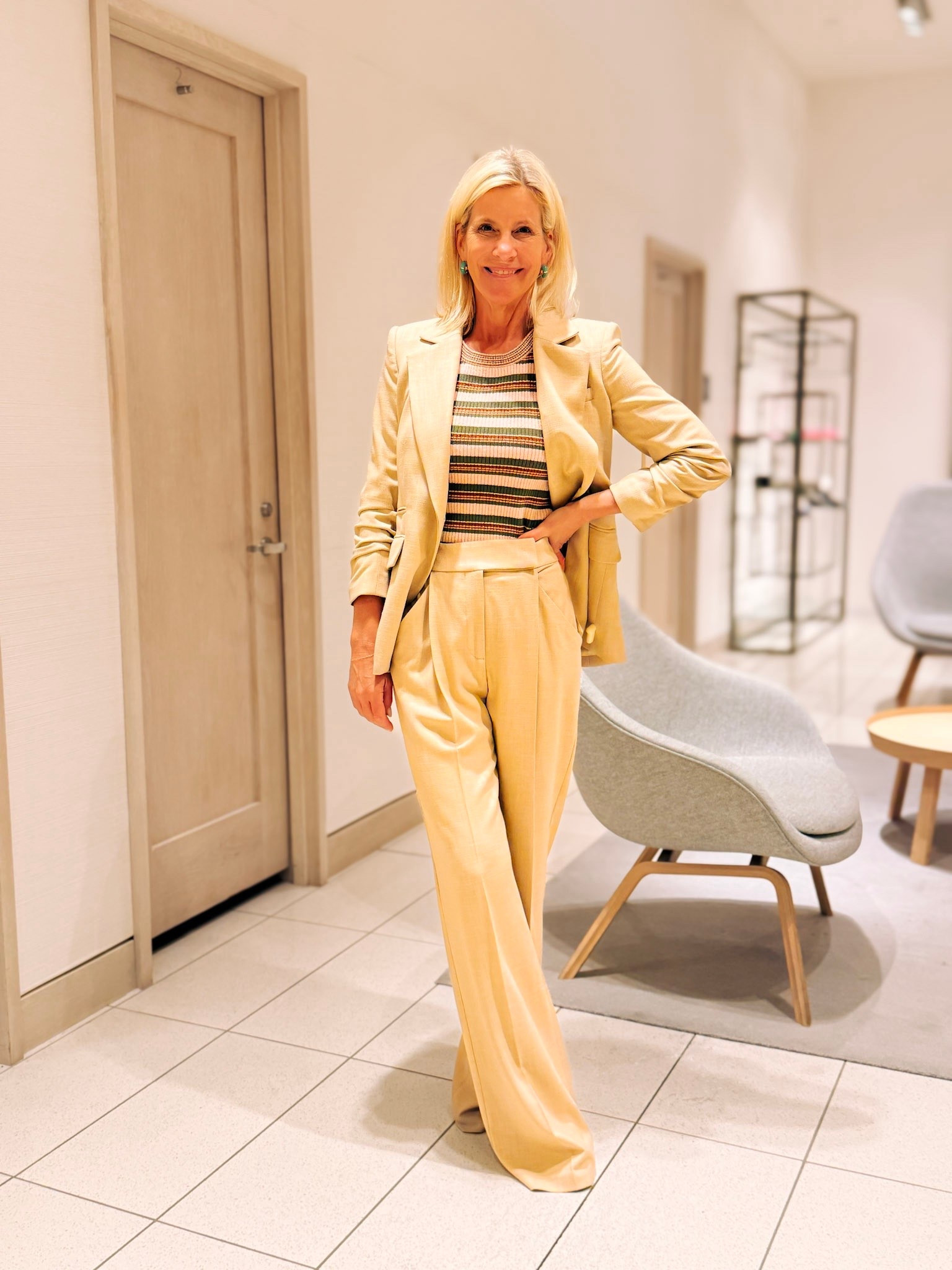 Soft comfortable, Khaki High-Rise Trousers. Classic and you’ll wear them for years to come. 🫶🏻 @Veronica Beard  

#LTKSeasonal #LTKWorkwear #LTKOver40