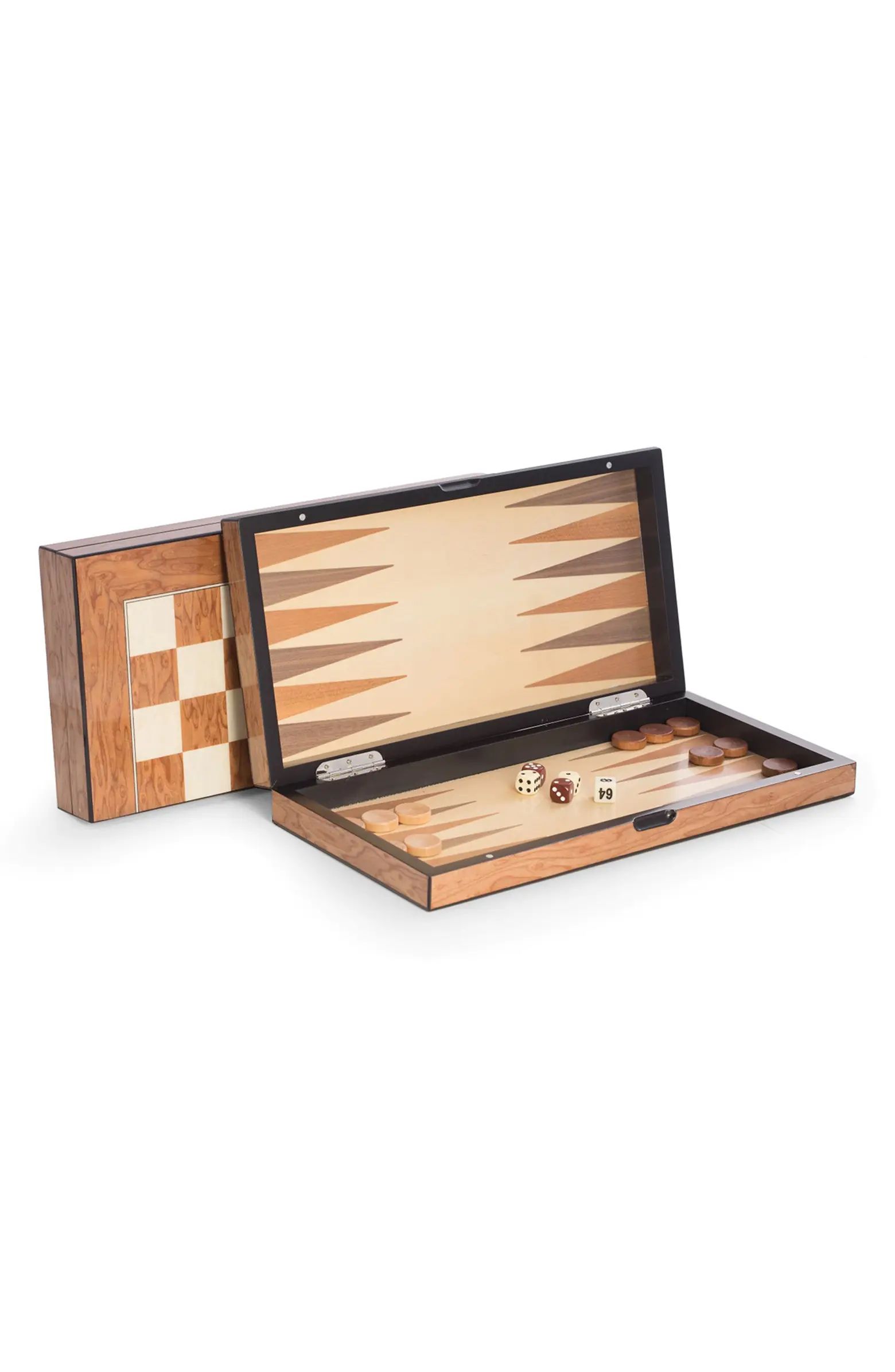 Chess, Checkers & Backgammon Brown Multi-Game Set | Nordstrom