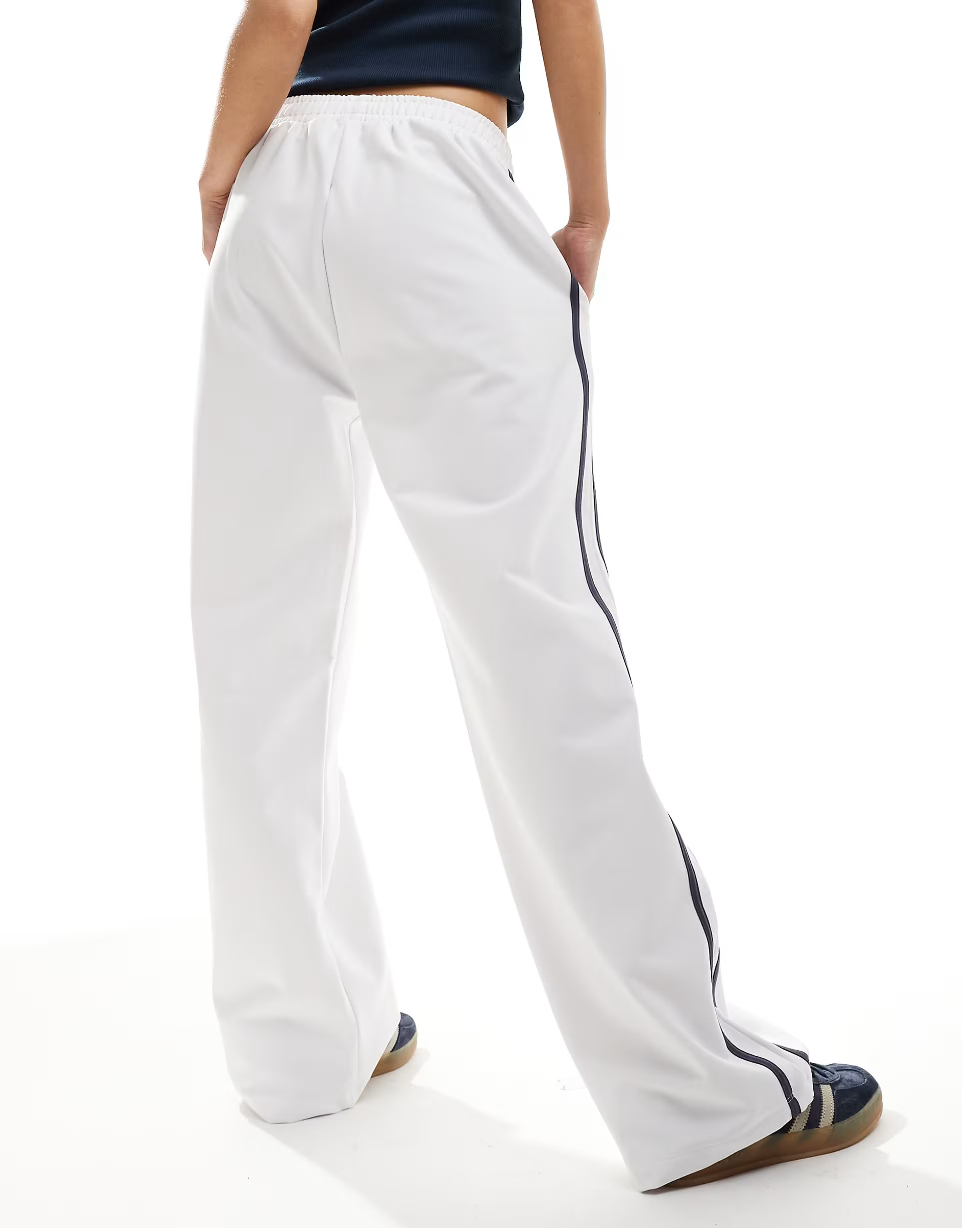 ASOS DESIGN Weekend Collective oversized wide leg jogger with stripe | ASOS | ASOS (Global)