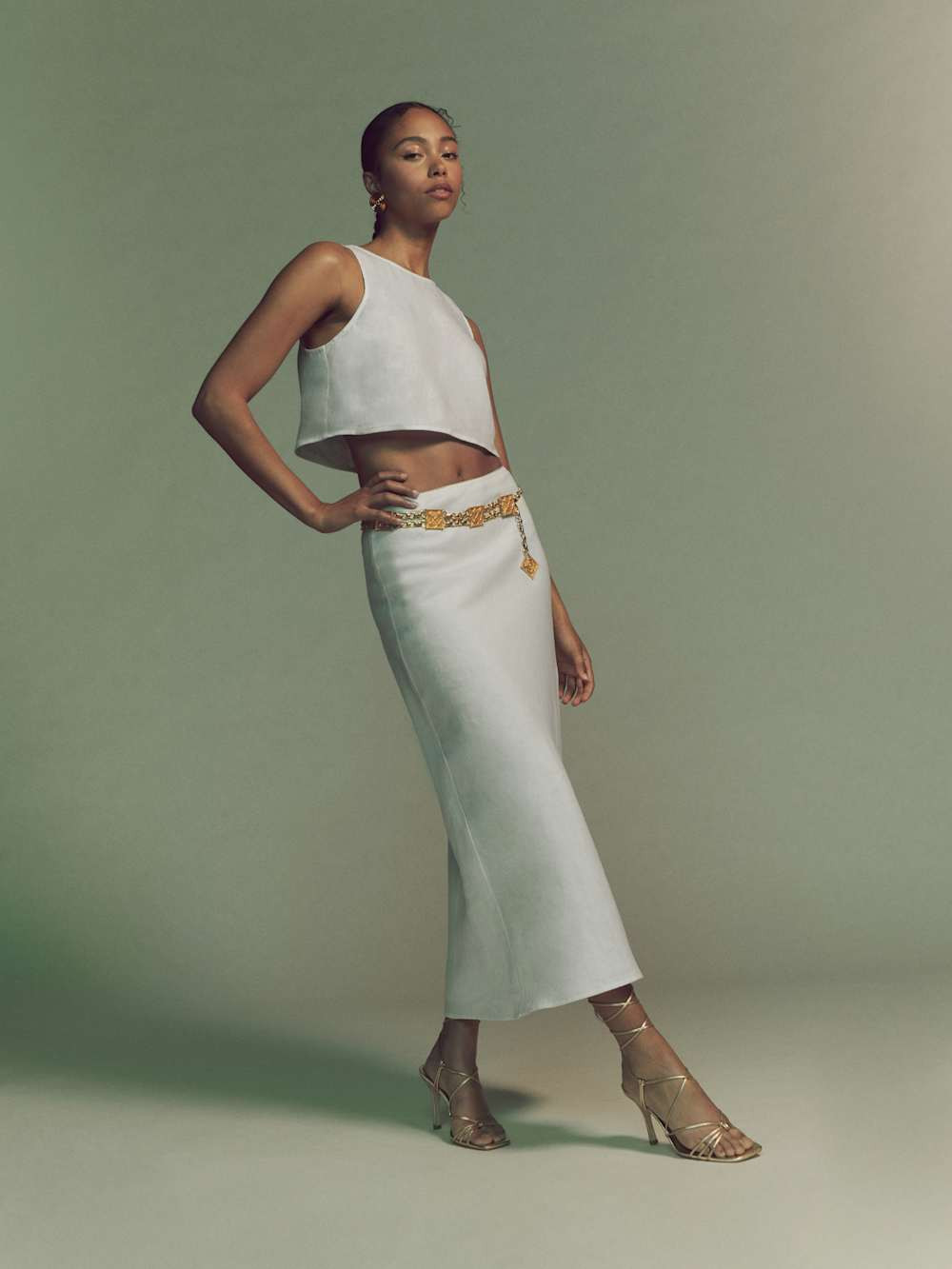 Petites Layla Linen Skirt | Reformation (Global)