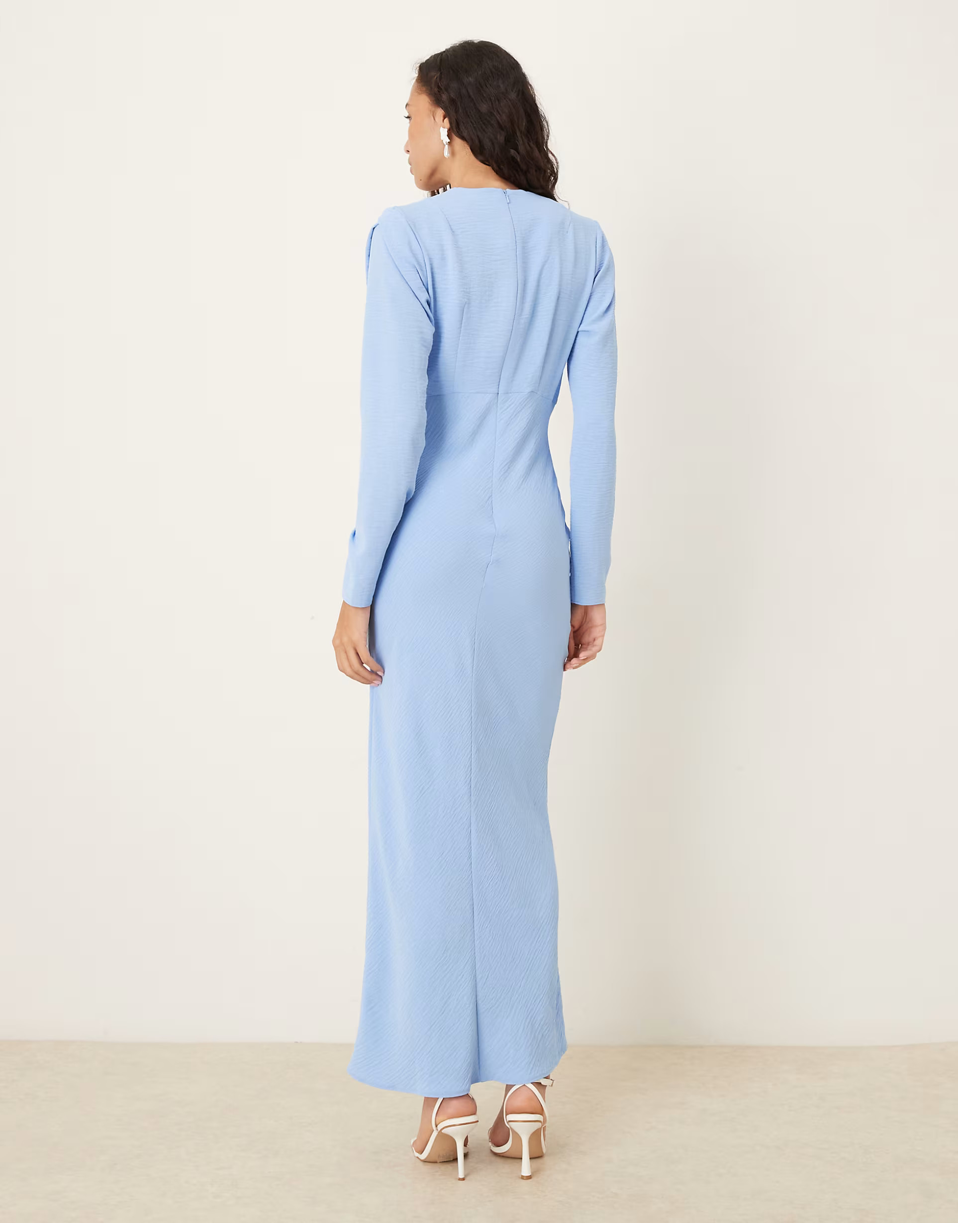 ASOS DESIGN bias bust detail maxi dress in bright blue | ASOS (Global)