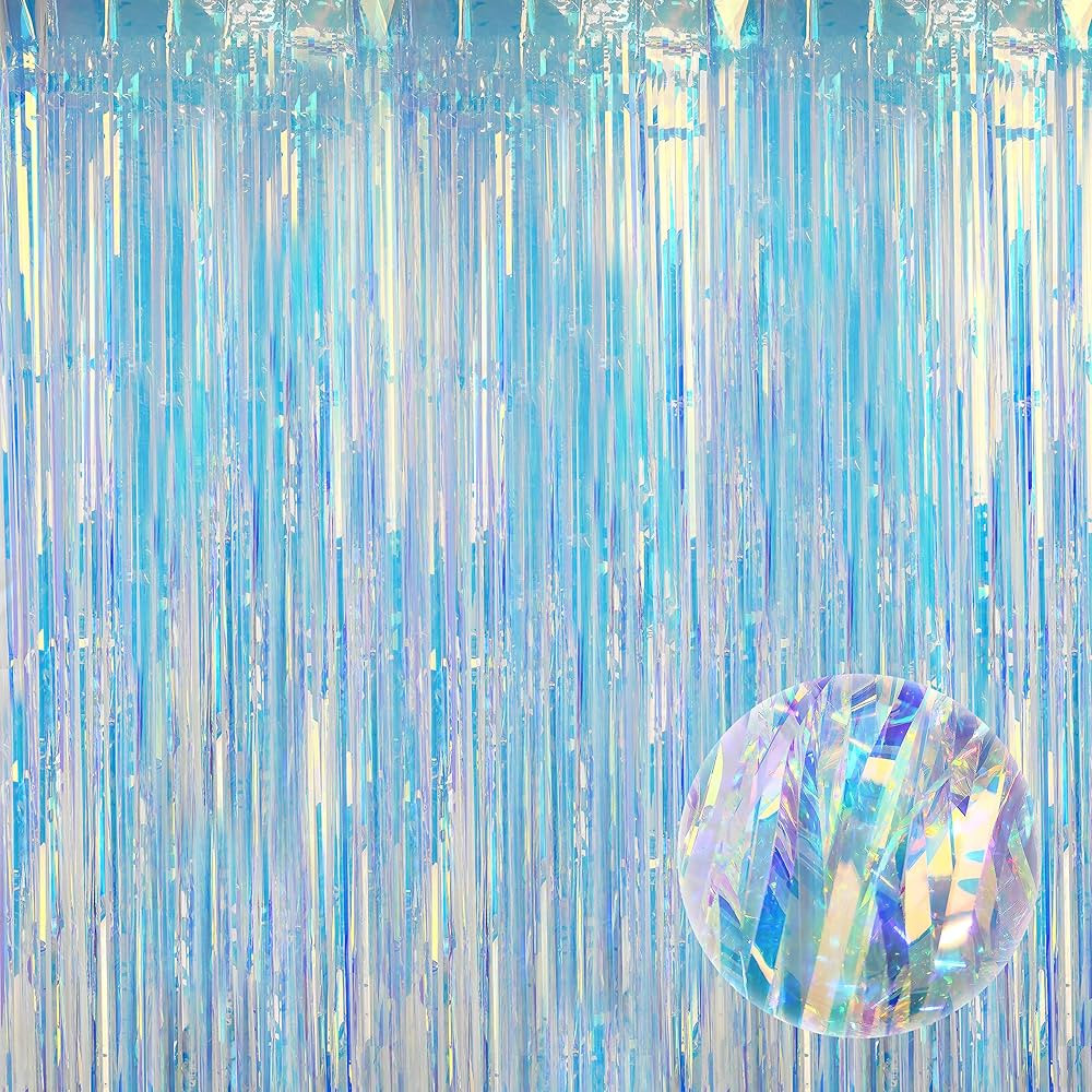 KatchOn, XtraLarge Neon Iridescent Streamers Curtain - 3.2x6.5, Iridescent Party Decorations | Ir... | Amazon (US)