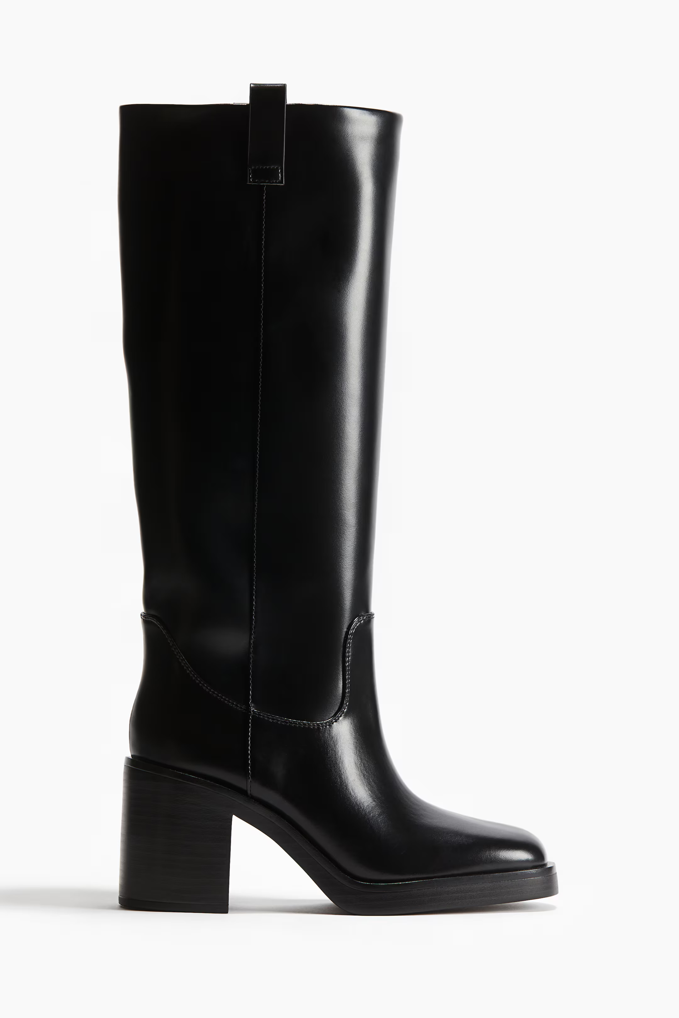 Bottes de hauteur genou - Talon haut - Noir - FEMME | H&M FR | H&M (FR, IT, ES, PT, BE)