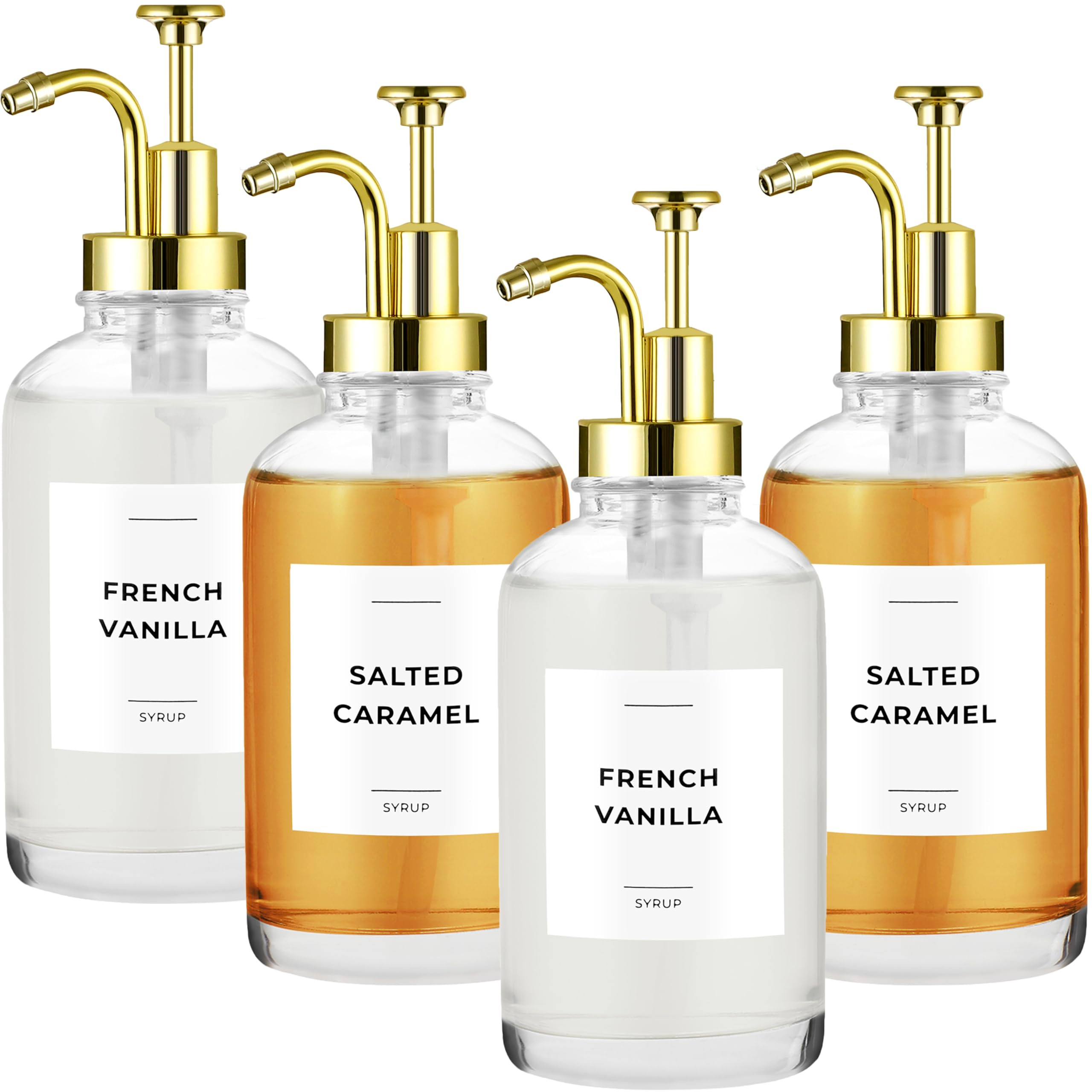 Spaceneat Coffee Syrup Dispenser with Pump – Includes 24 Flavour Labels – Glass Syrup Dispens... | Amazon (UK)