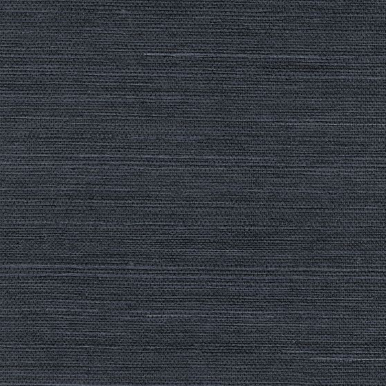 Peninsula Navy Sisal Grasscloth Wallpaper | West Elm (US)