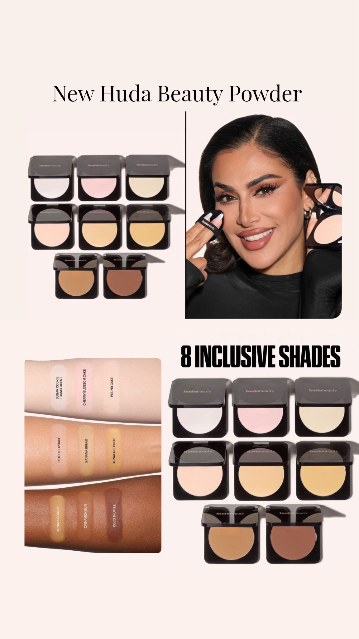 New Huda Beauty pressed powder
Makeup, Beauty, Sephora 

#LTKgrwm #LTKBeauty #LTKFindsUnder50