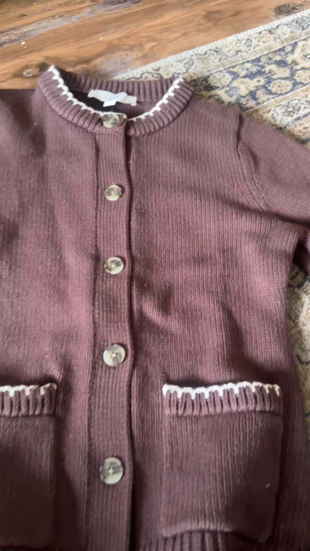 Chocolate cardigan true to sizee