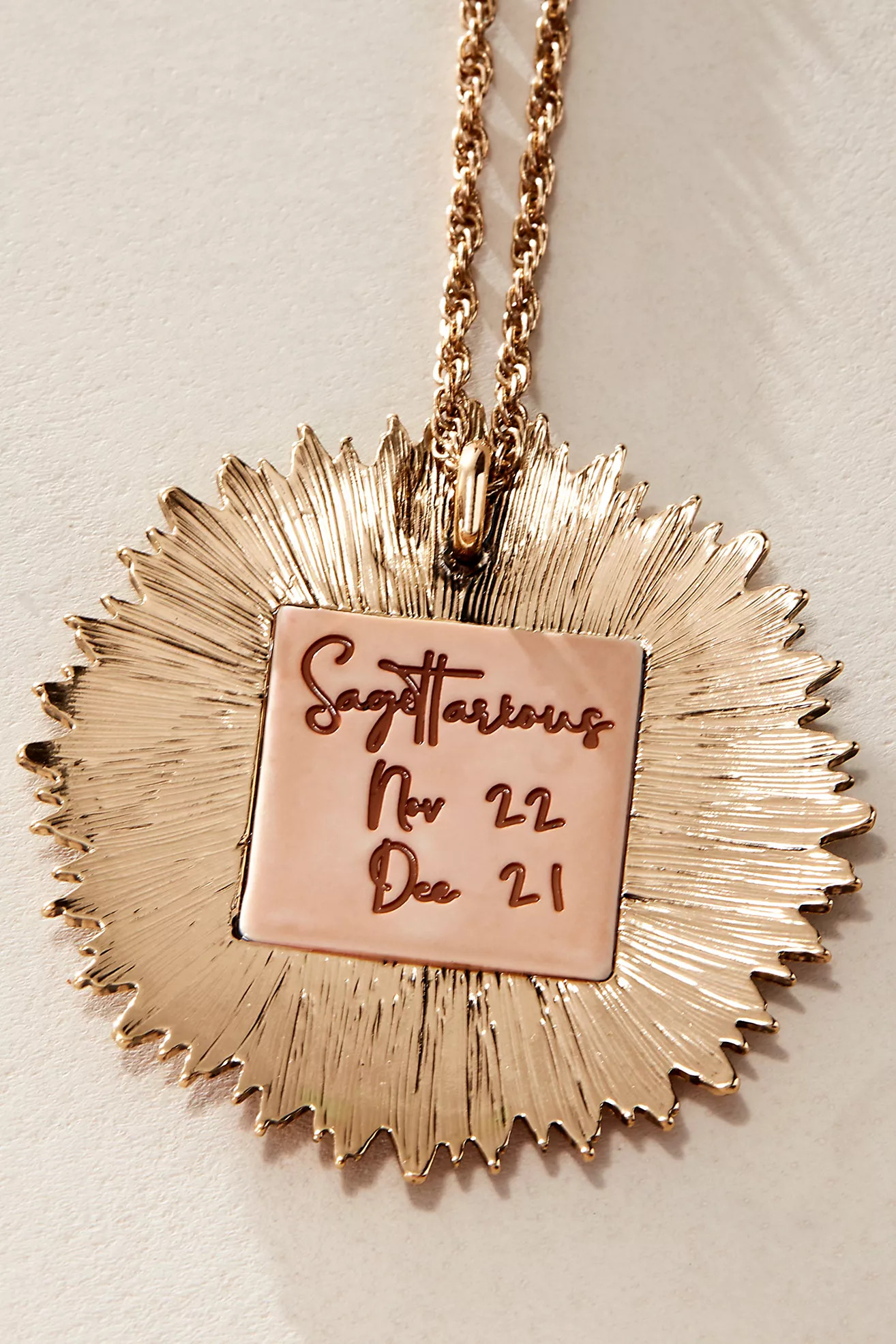 Antique Birth Plate Zodiac Necklace | Free People (Global - UK&FR Excluded)