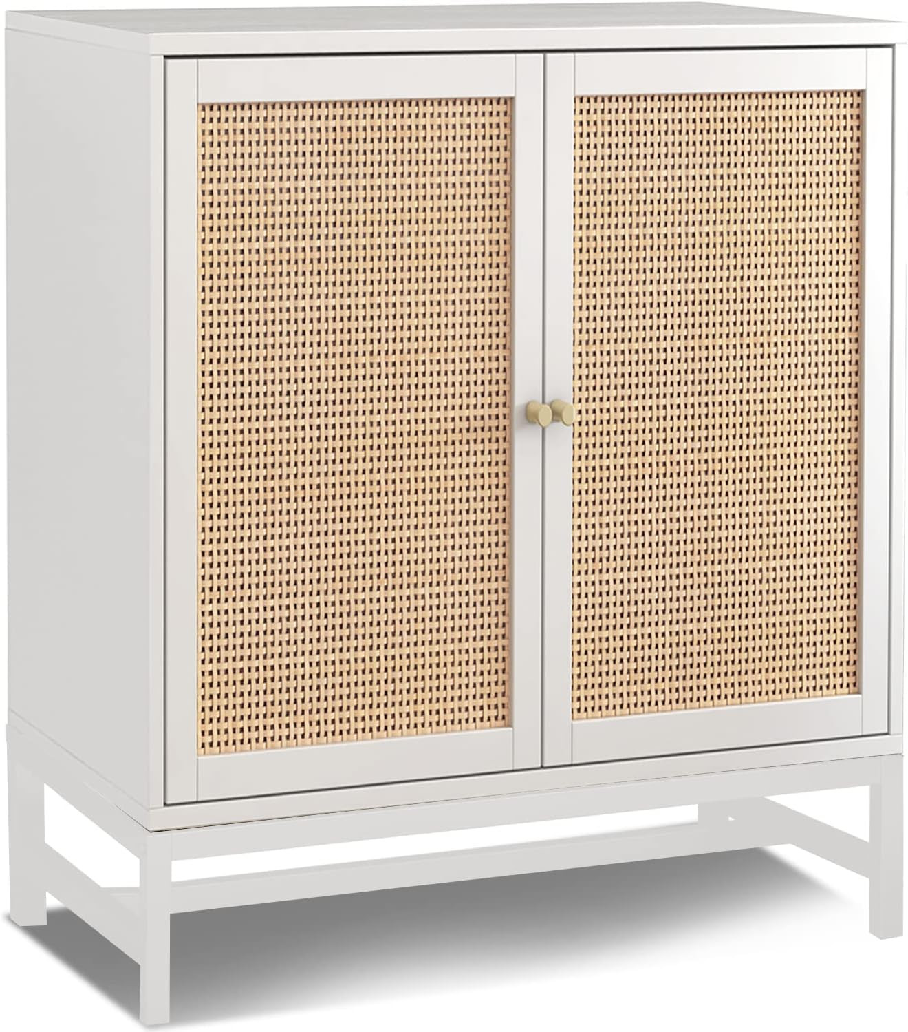 Sideboard Buffet Cabinet - Kitchen Storage Cabinet with Rattan Decorated Doors, Accent Cabinet Ra... | Amazon (US)