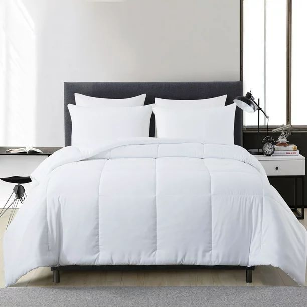 Mainstays Solid White Hypoallergenic Down Alternative Comforter, King | Walmart (US)