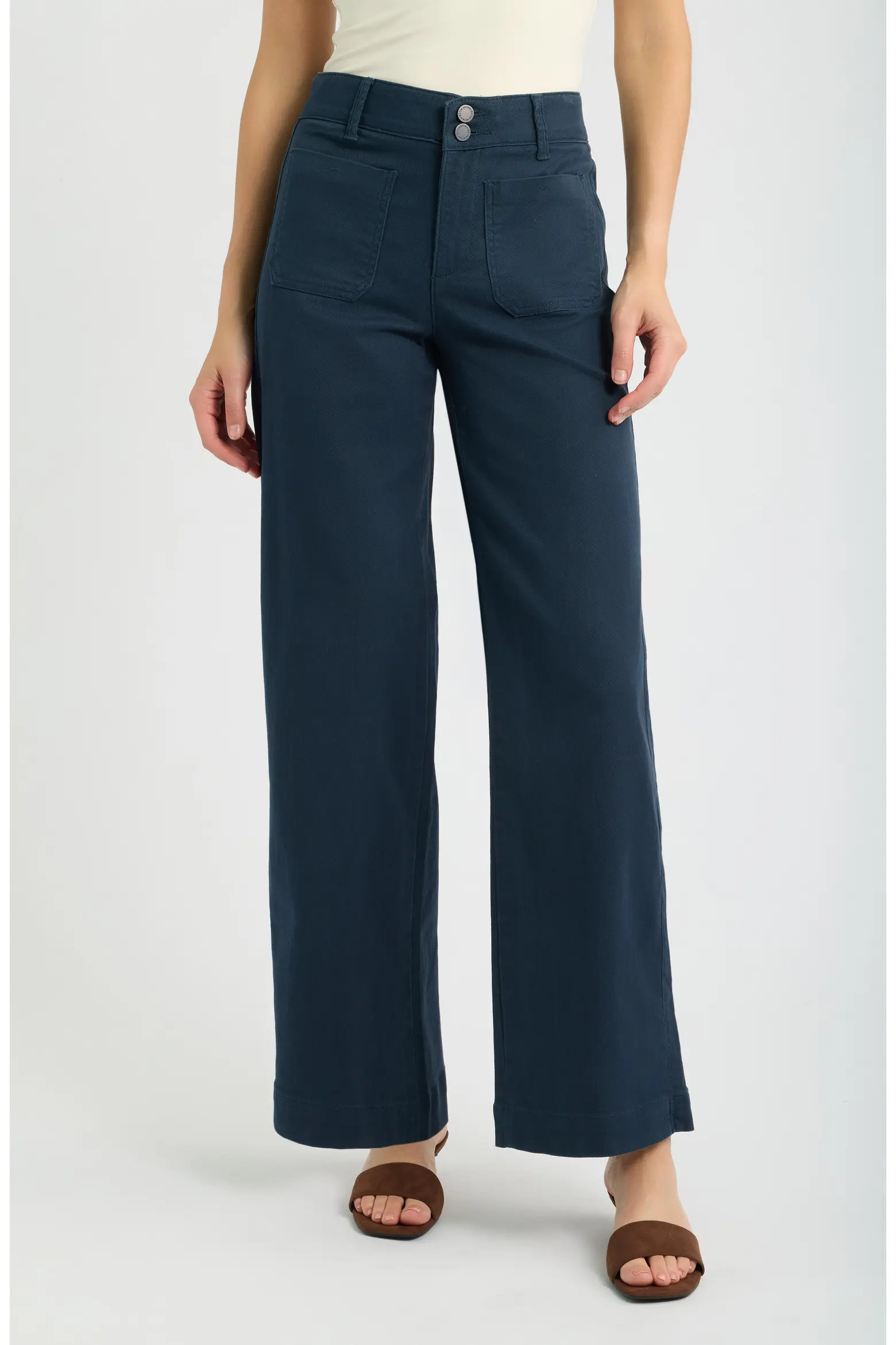 Wit & Wisdom Emma Patch Pocket High Waist Wide Leg Pants (Women) | Nordstrom | Nordstrom